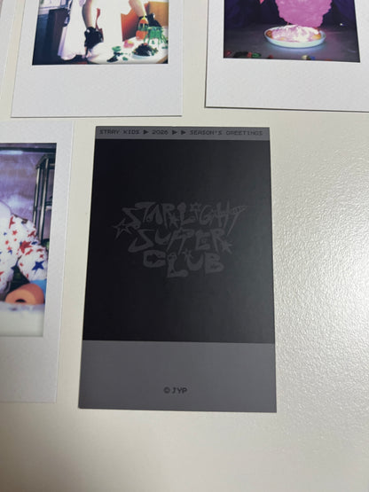 Stray Kids 2026 Season's Greeting Starlight Super Club Polaroid Official - 25.12.25 8 Type